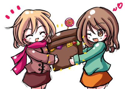 Japanese candy gift box illustration