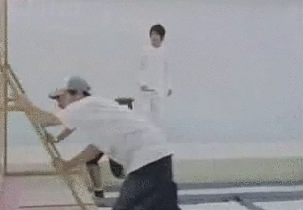 Yusuke Yamamoto and Junji Takada cooperating in a Dars Commercial